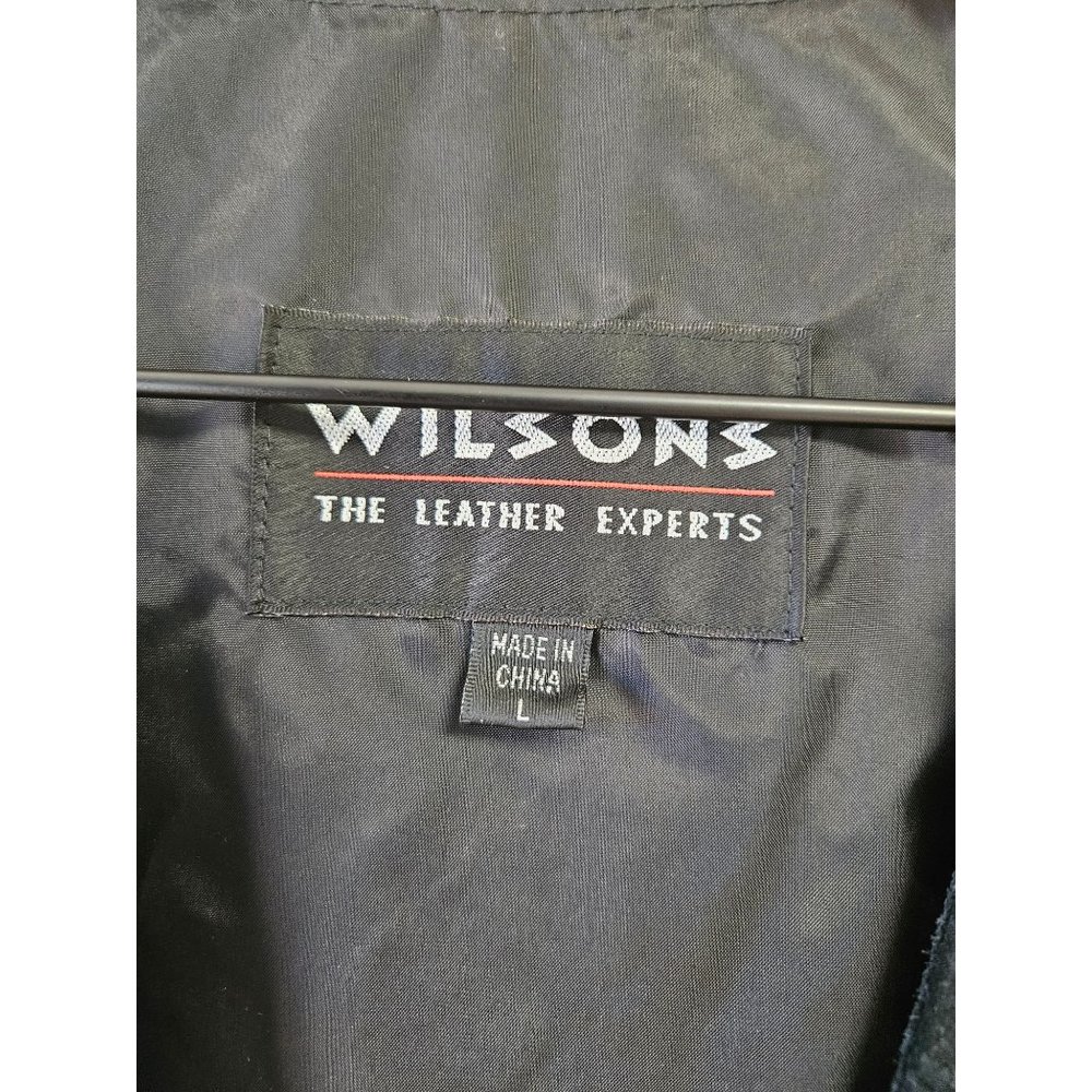 Vintage Wilsons The Leather Experts black soft leather vest, men's L - Picture 2 of 8